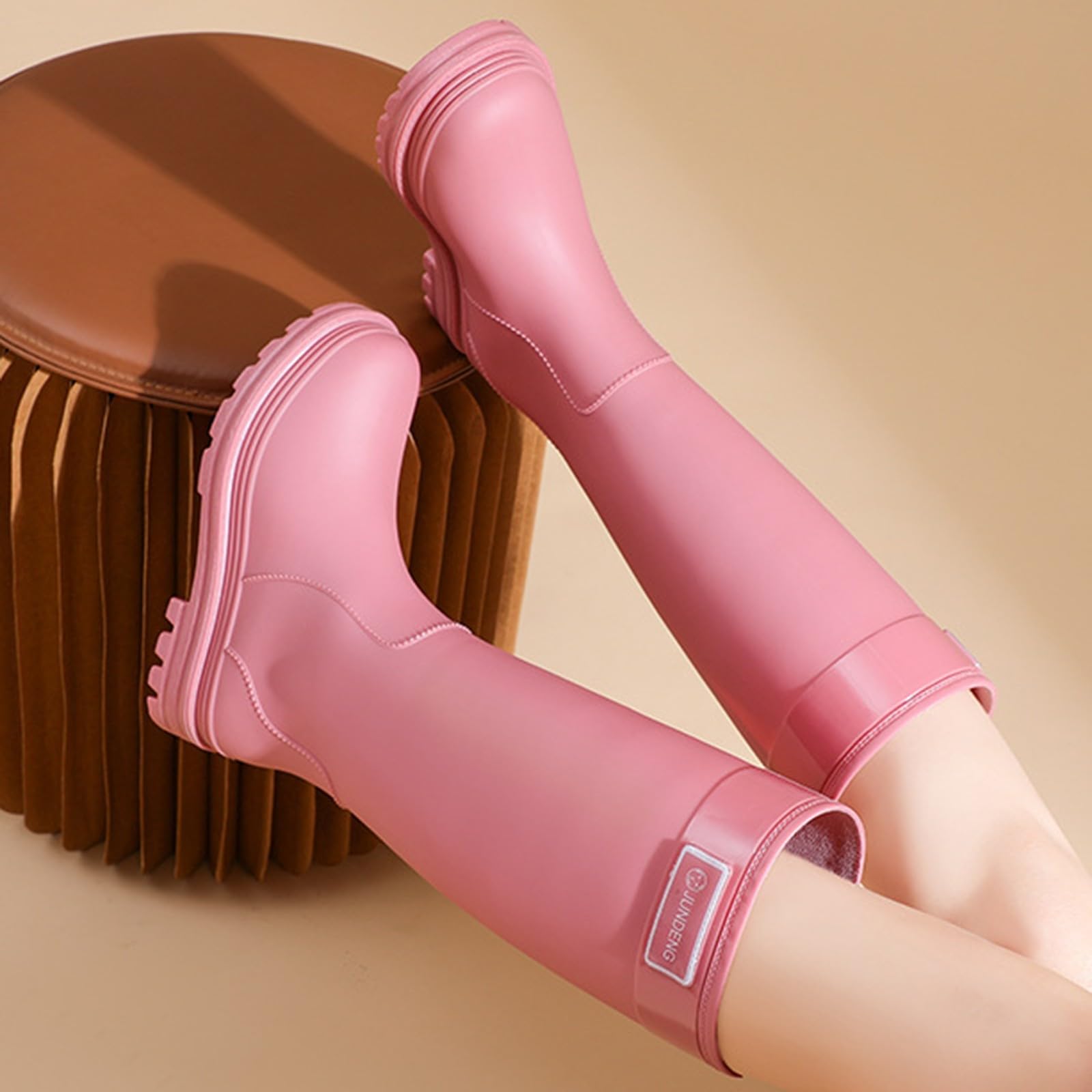 Botas de goma para mujer, impermeables, botas de lluvia, botas de agua, botas de agua, botas de jardín, botas de lluvia antideslizantes, botas de lluvia largas, botas de goma