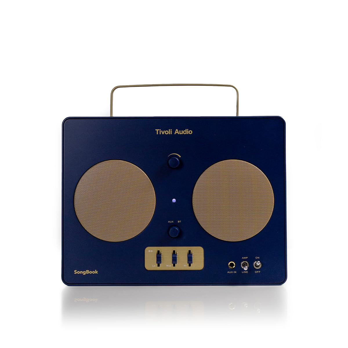 Tivoli Audio Songbook, Premium Bluetooth Sound System with 1/4" Auxiliary Input and Built-in Preamp(Parent) (Blue/Gold)