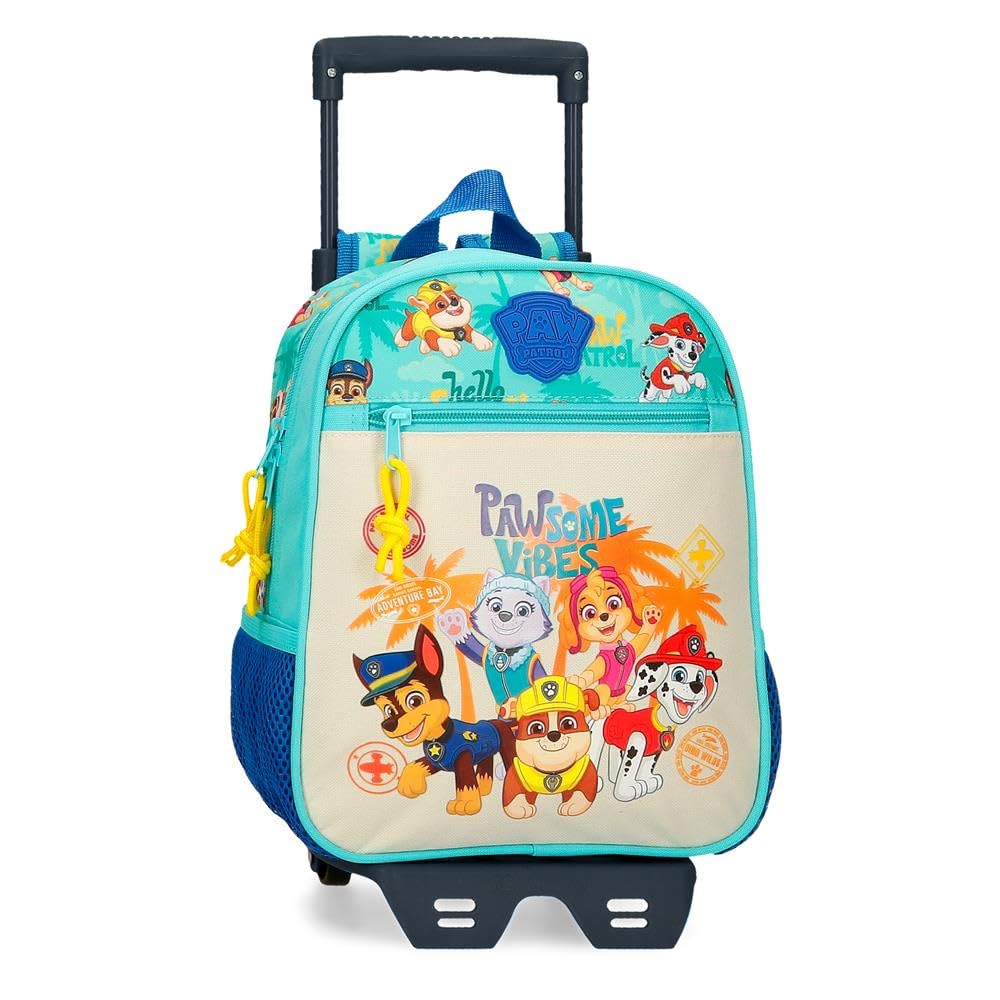 Paw Patrol Joumma Paw Patrol Pawsome vibes Mochila escolar, mochila infantil, fabricada en Poliéster, varios compartimentos, Tirantes anchos y ajustables.