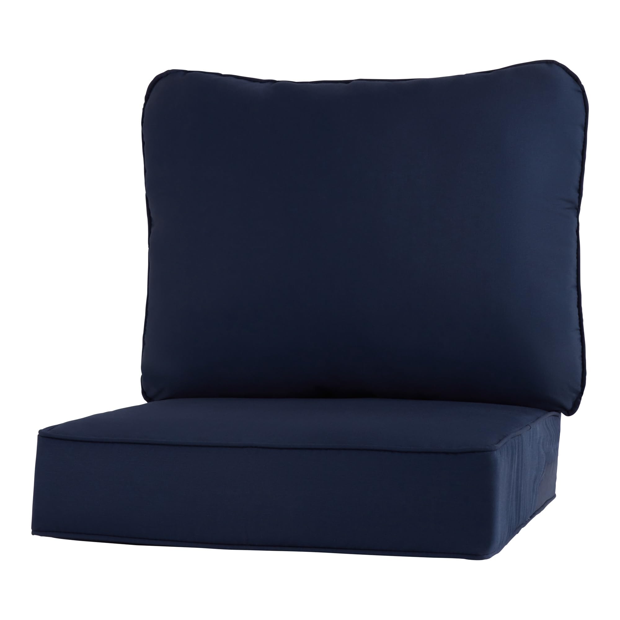 Greendale Home Fashions Outdoor Reversible 2-Piece Deep Seat Cushion Set, Midnight