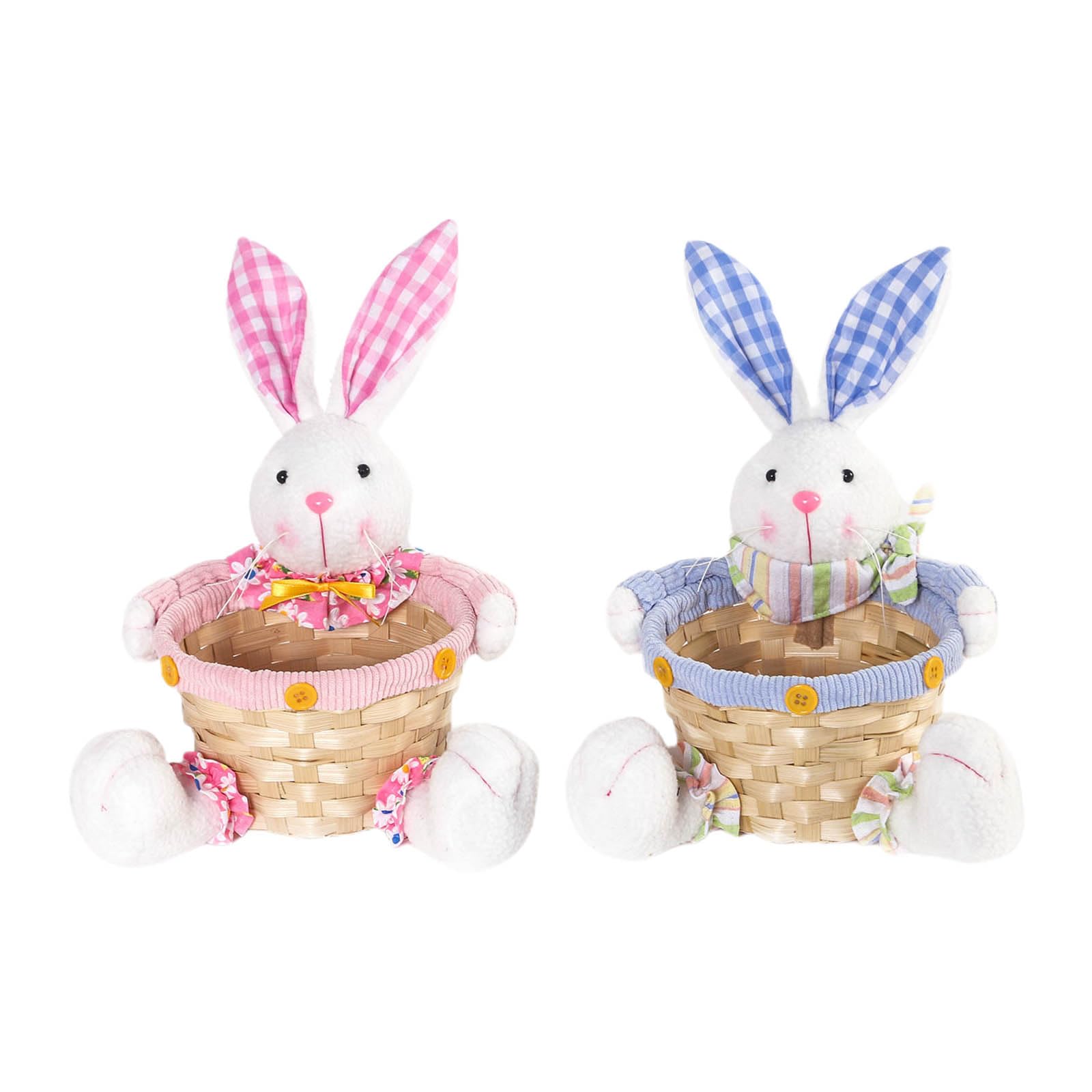Tsophreniq 2PCS Easter Candy Bag Set Easter Gift Bag Handbag Lovely and Practical Baskets for Storing Favorite Treats Sweets Handbag Basket