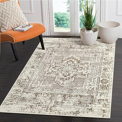 Lahome Boho Washable Entryway Rug 3x5, Small Area Rugs for
