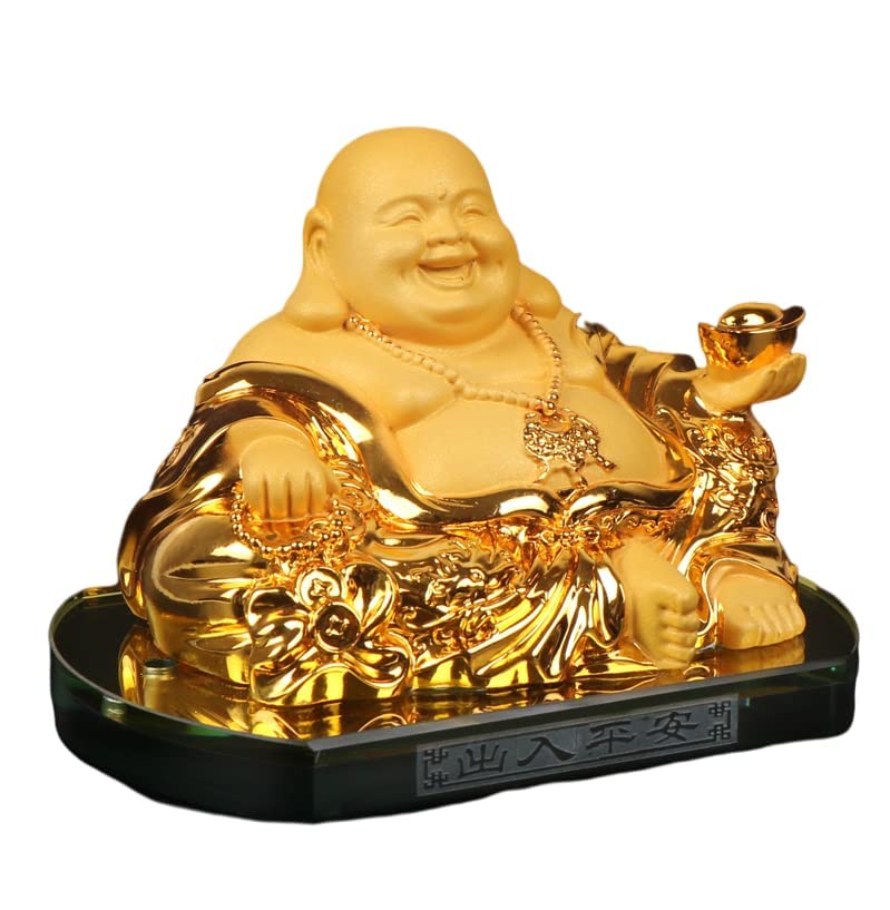 Buddha Statue, 7 Lucky Gods, Fabric Bag, Figurine, Gold, Cloth Bag, Figurine, Empowerment, Money, Luck, Feng Shui Goods, Entryway, Interior, Lucky, New Year, Gift, Car Decoration (Color: 02) : Home & 