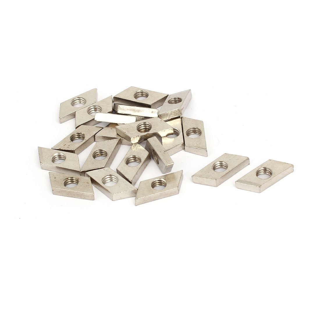 AexitM5 Metal Diamond Rhombus Machine Nuts Fasteners Silver Tone 20PCS (fbfd7269ea8d73a9efcf135cd563b604)