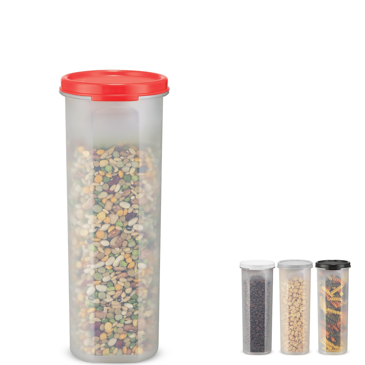 SIGNORA WARE Pasta Food Storage Container with Lid –30 oz 8-in tall Pasta, Coffee Containers for Kitchen Pantry Organizer –leakproof Air Tight Canister for Coffee, Beans, Noodles, Rice BPA-Free