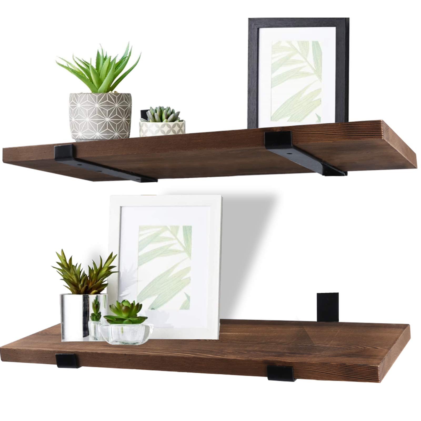 Buy Kosiehouse Pine Solid Wood Floating Shelf, 19.7” Wall ed Rustic