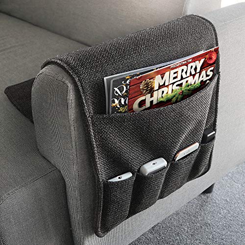 YJLWE Double-Edged Remote Storage Organizer for Recliner Couch Durable 6 Pockets Sofa Armchair