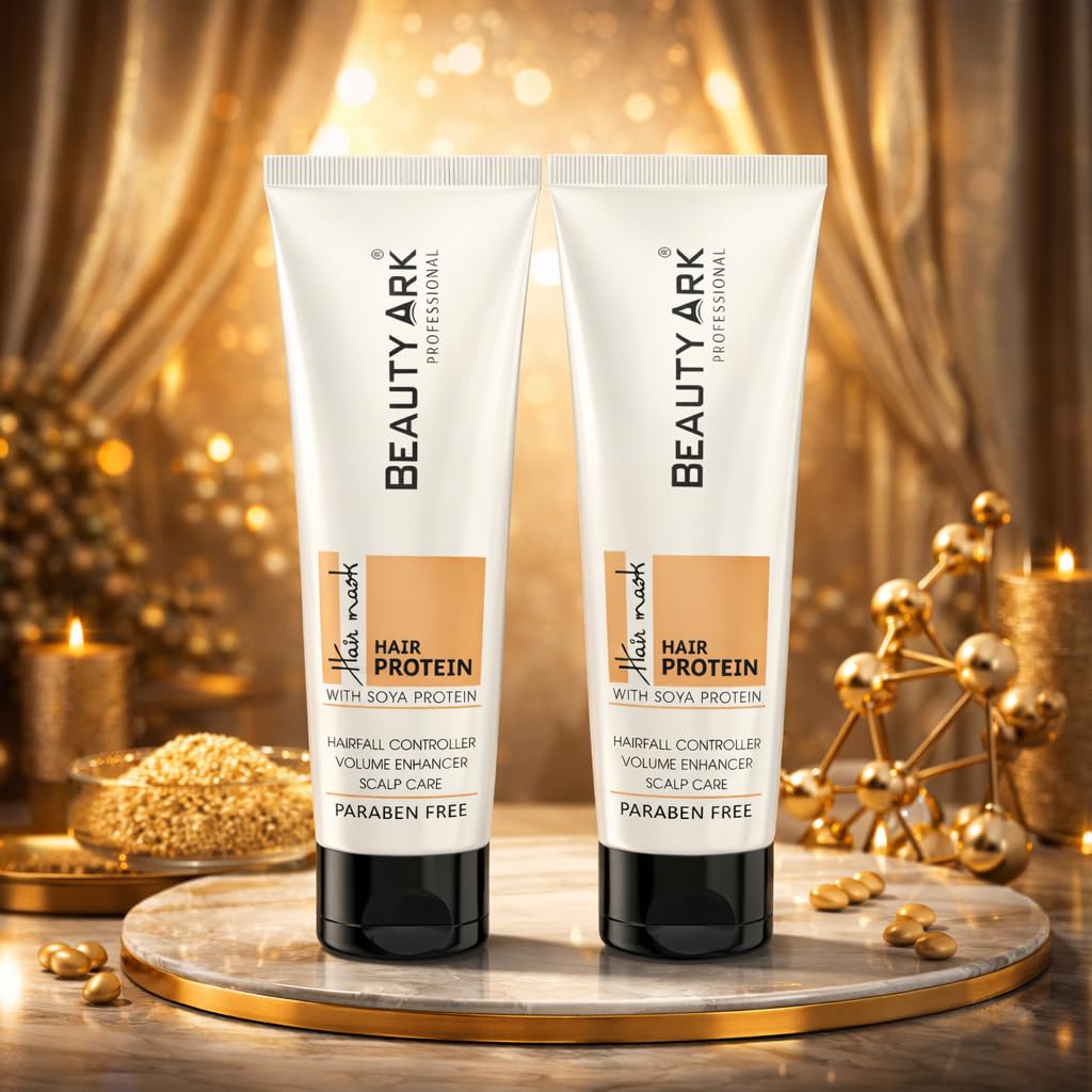 Beauty Ark Professional Hair Protein Hair Mask with Soya Protein, Hairfall Controller, Volume Enhancer, Scalp Care, Paraben Free (PACK OF 2)-image-22