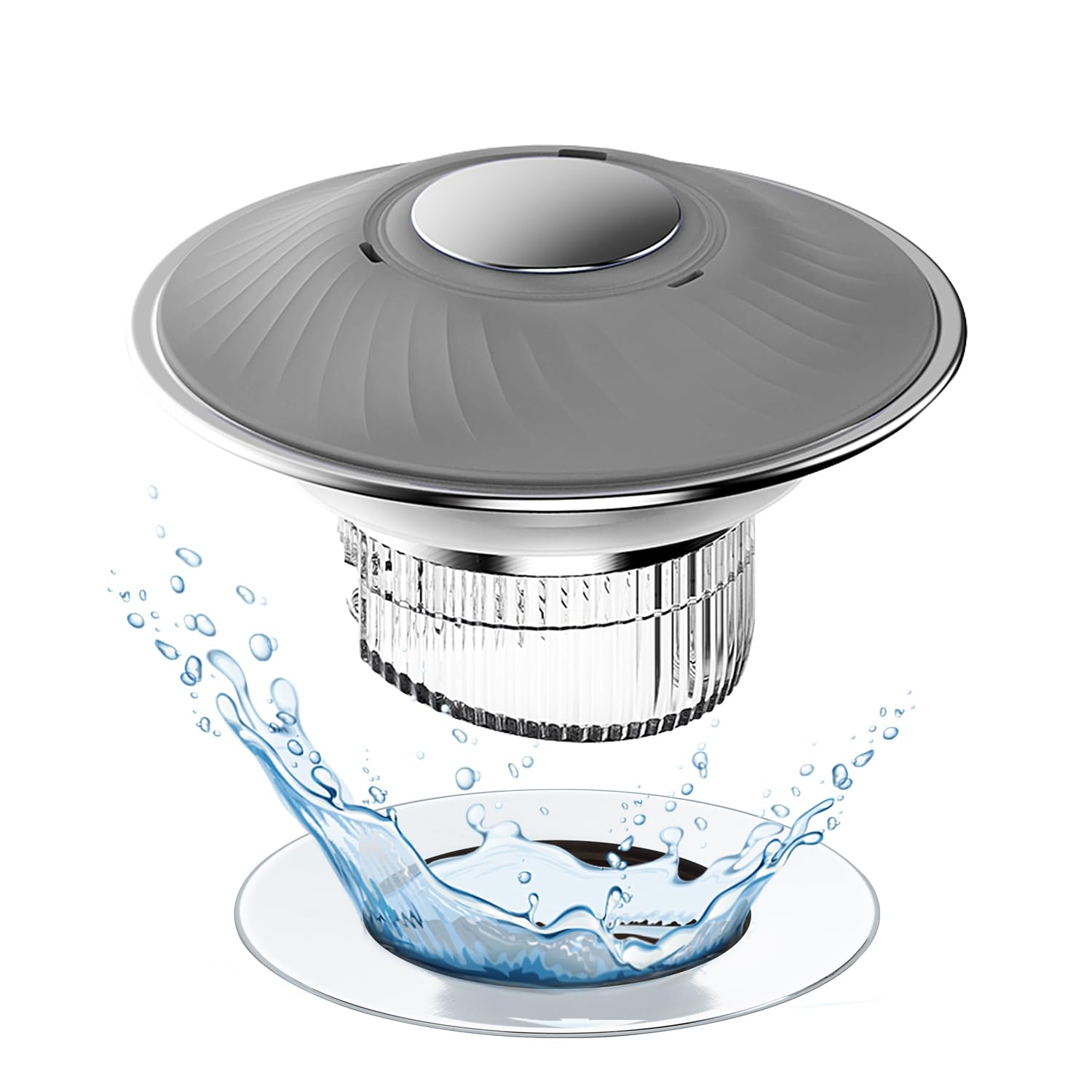 Abflusssieb Waschbecken, Pop Up Abflussstopfen mit Edelstahl Filterkorb Stöpsel Waschbecken, Waschbeckenstöpsel für 28–45 mm Waschbecken, Magnetisches, Geruchshemmendes und Auslaufsicheres Design