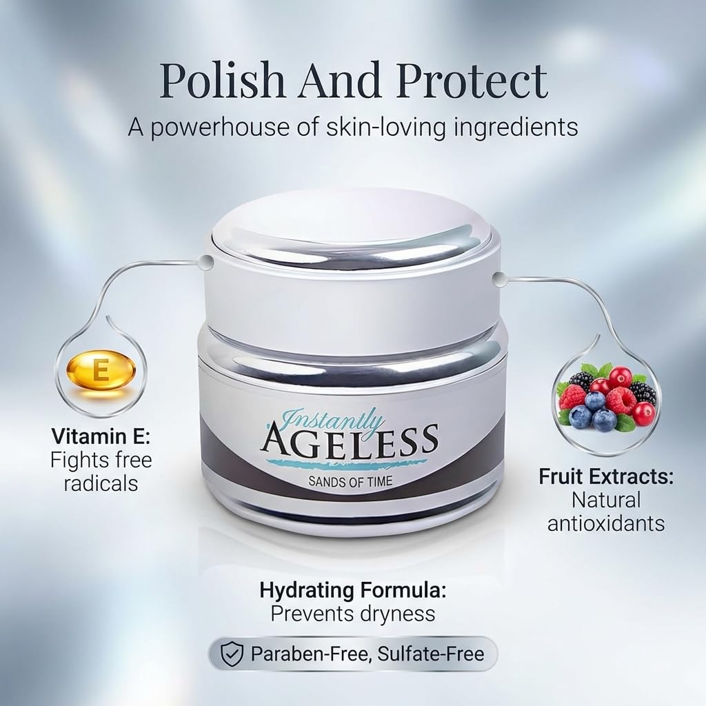 Instantly Ageless Sands of Time Microdermabrasion Facial Scrub - Skin Care Face Exfoliator with Vitamin E and fruit extracts - Best To Use Before Face Moisturizer - 1.7 oz