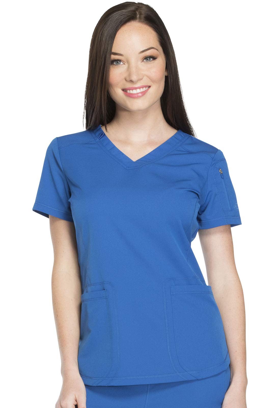 Dickies Dynamix Womens Tops, Athletic-Inspired V-Neck Scrub Top with Four-Way Stretch and Moisture Wicking DK730