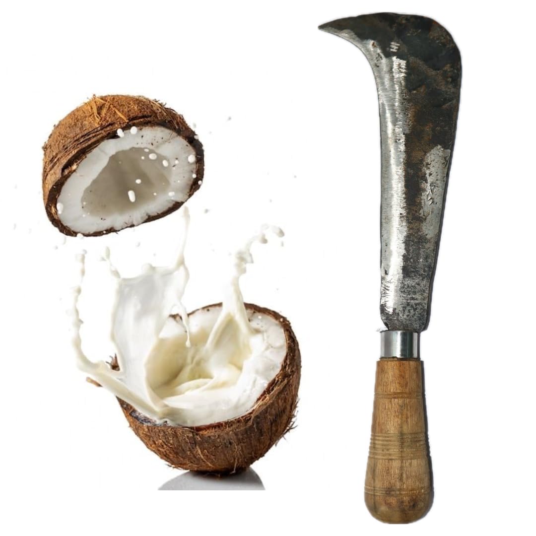 Mahiyash Handmade Coconut Cutting Aruval/Iron Aruval with Wooden Handle/Medium Kattan Vettukathi/Traditional Agriculture Knife -Multi Purpose (14 inches) (B0CRF827C8) Amazon Price History, Amazon Price Tracker