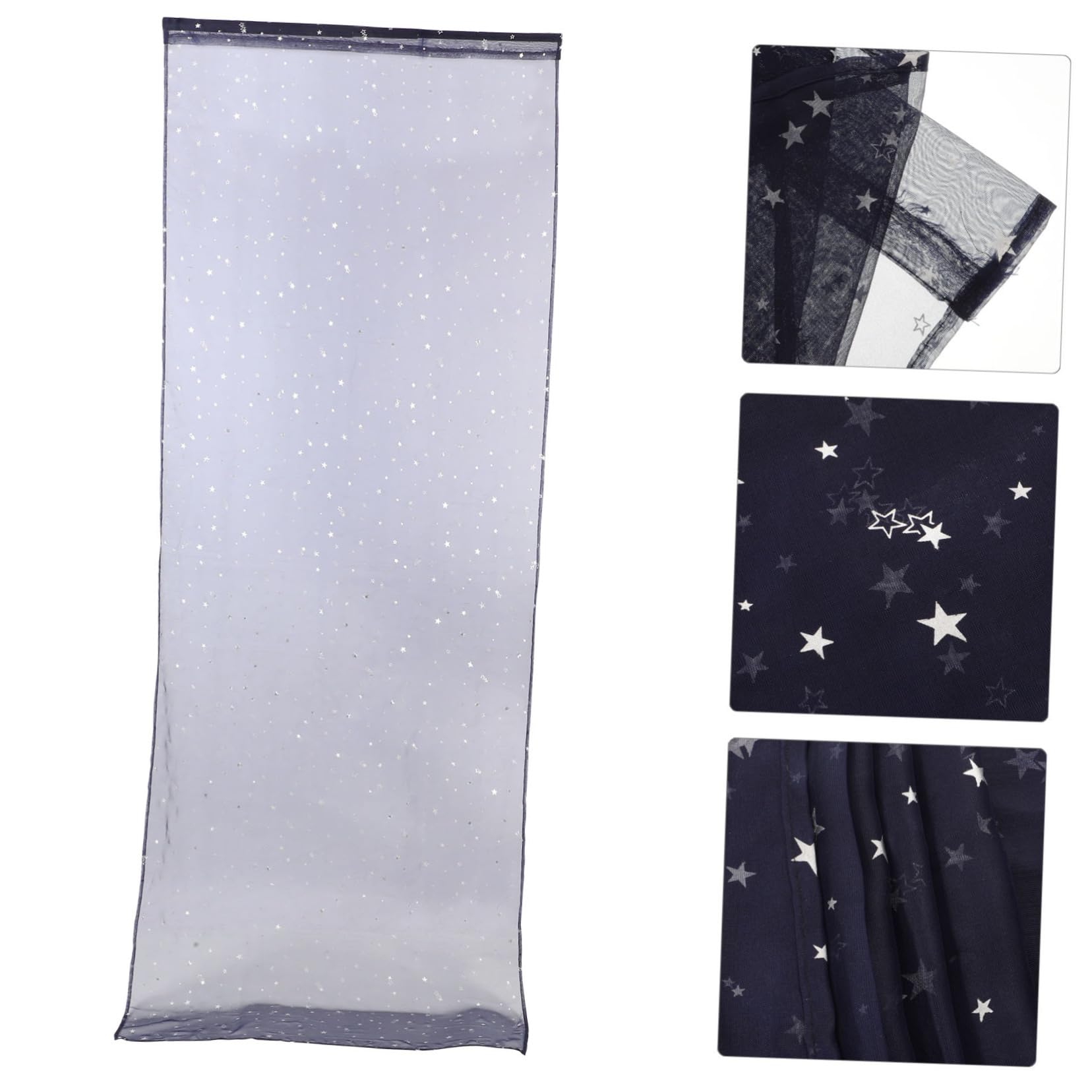 Homoyoyo Sheer Curtains Stars Star Curtains Window Screening Outer Space Decor 100x270cm Boys and Girls' Room Bedroom