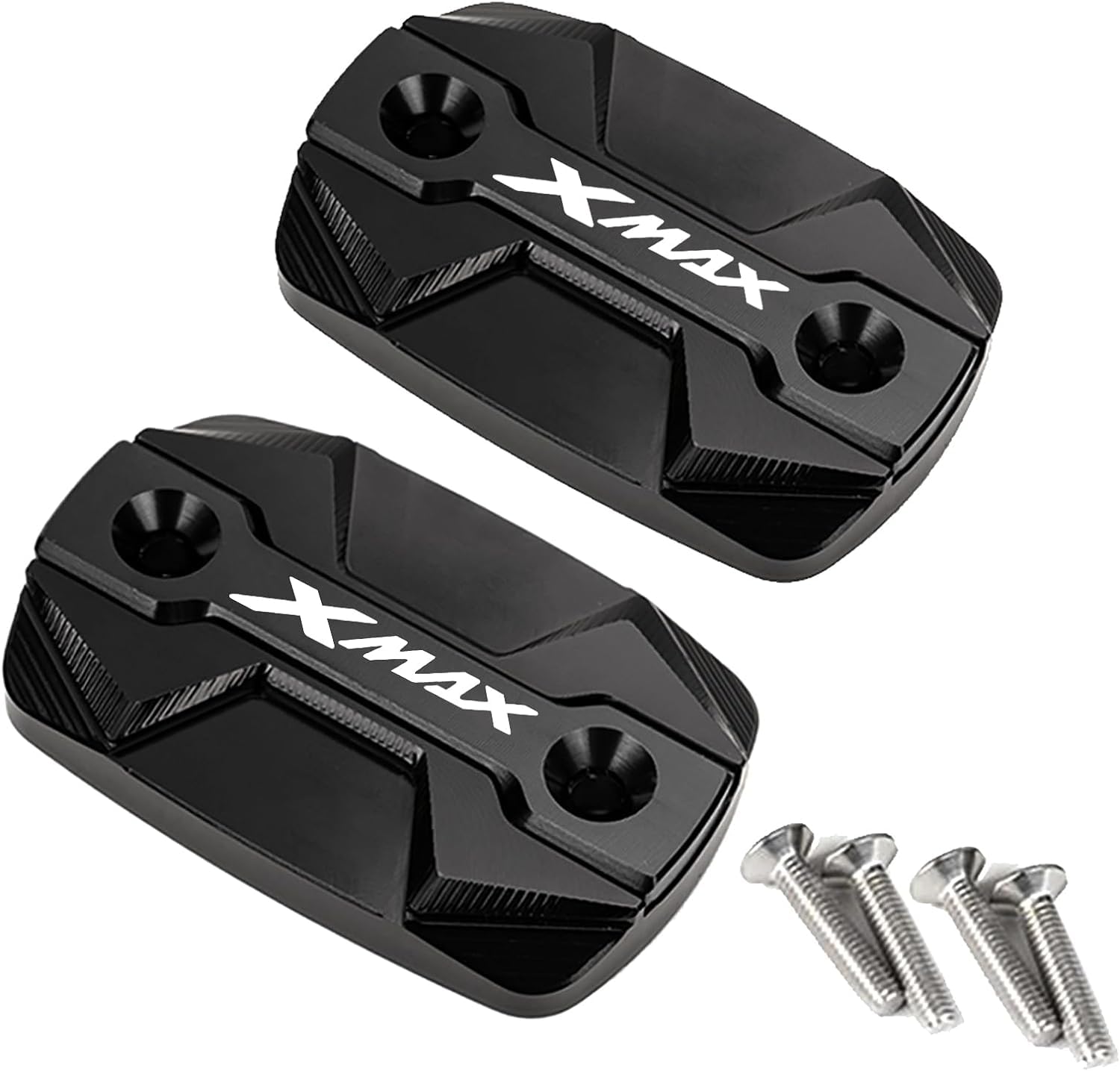 Tappi serbatoi olio freno moto accessori per Yamaha XMAX 125 250 300 X-MAX XMAX250 XMAX300 XMAX125 2018-2024 (Nero)