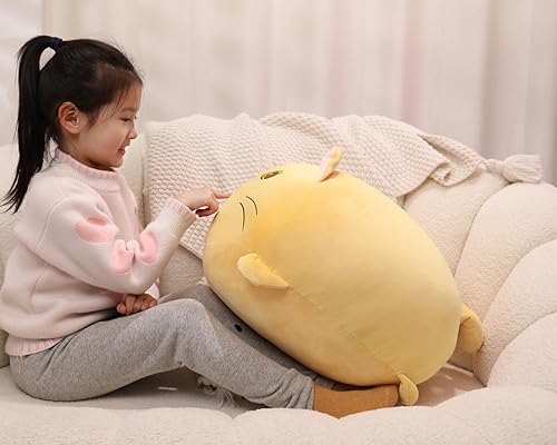 Miniatura 9 de Almohada de felpa con bonito sello de 16 pulgadas juguete de peluche suave, peluche de sello de globo gordito para niños y niñas, decoración de