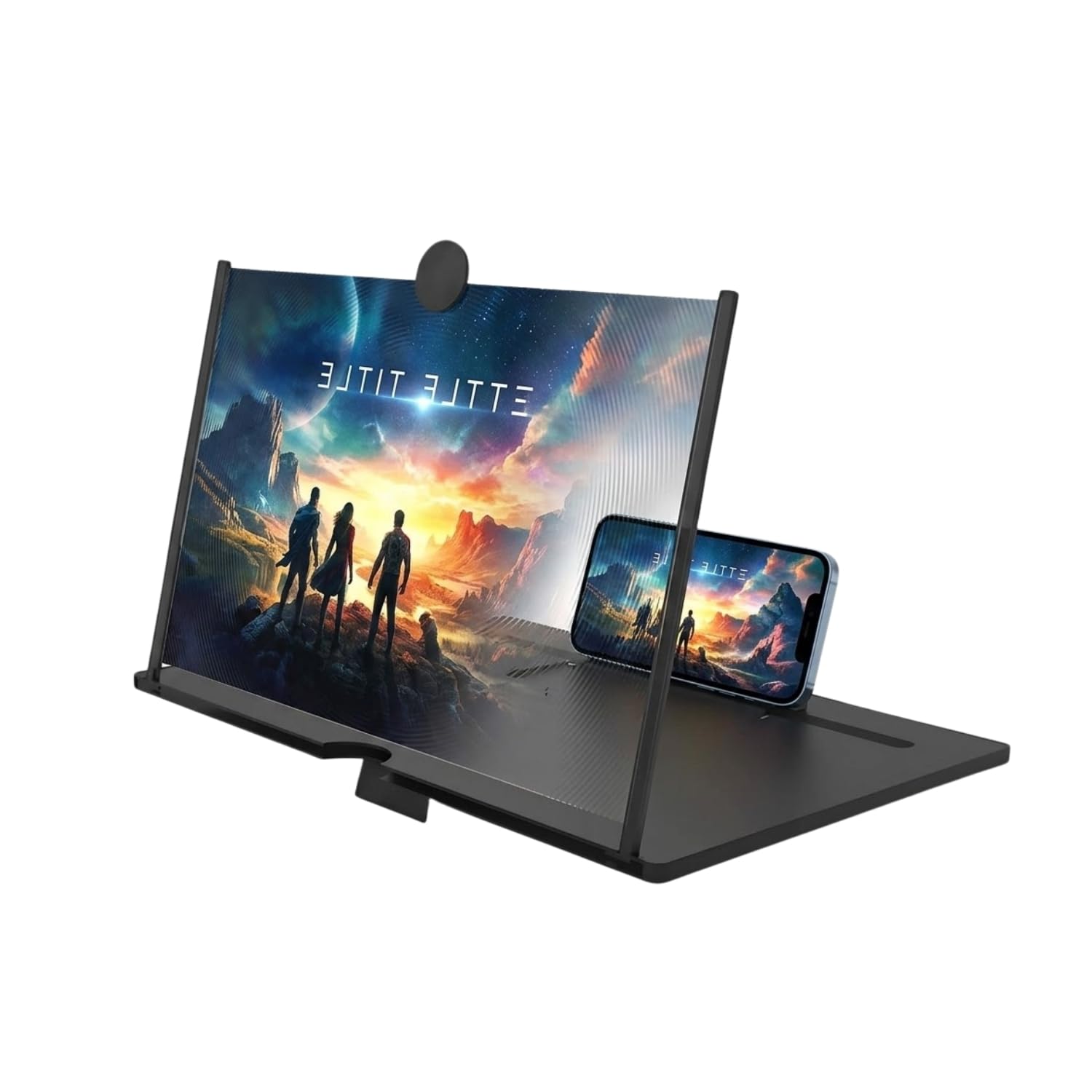 Drumston (15 Years Assured Warranty) Foldable Phone Screen Enlarger with Adjustable Viewing Angle, HD Optical Smartphone Screen Magnifier Stand for Movies, Videos, Reading & Hands-Free Viewing (Black)-image-20