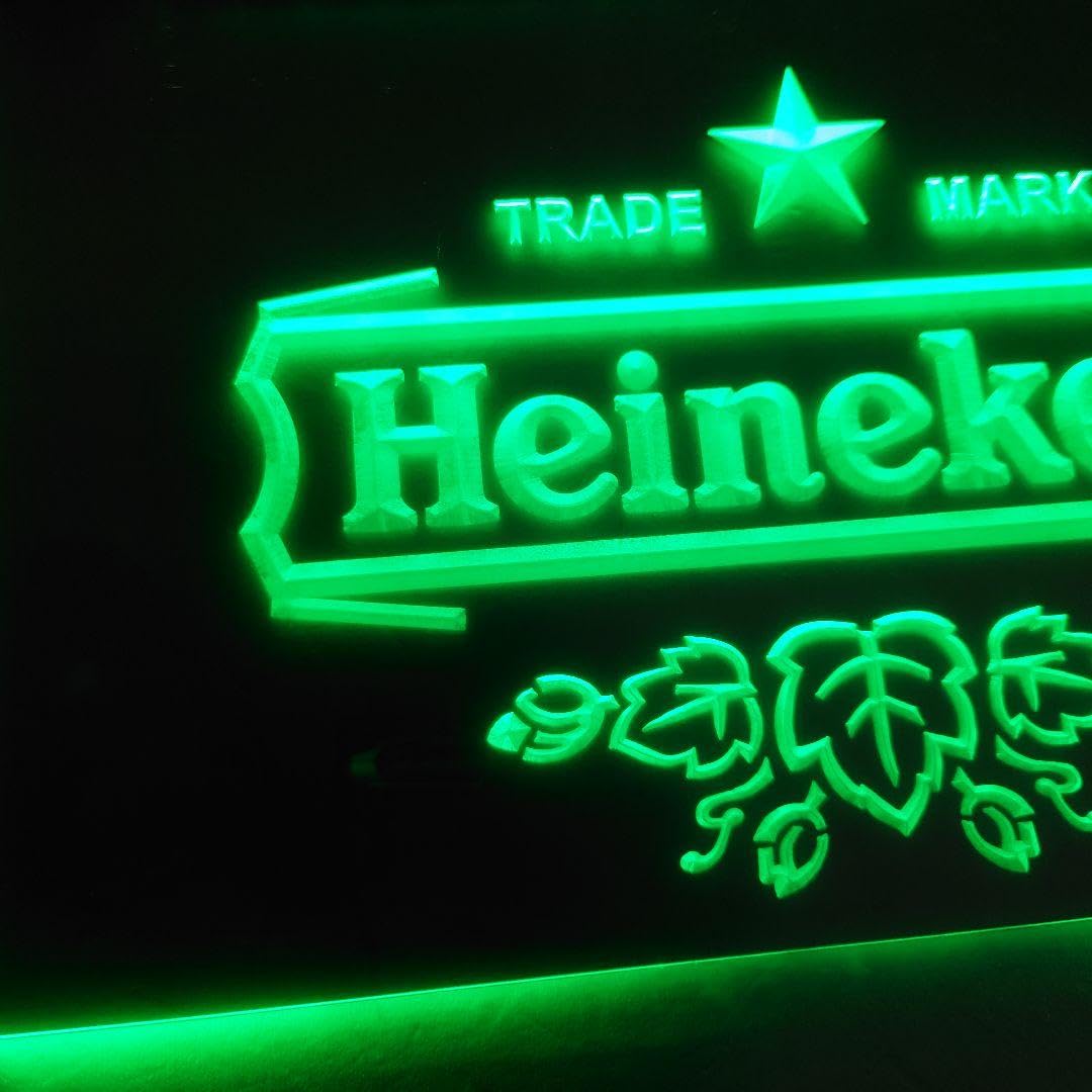 Amazon.co.jp: No.NE38G ハイネケン LED ネオン 看板 Heineken 