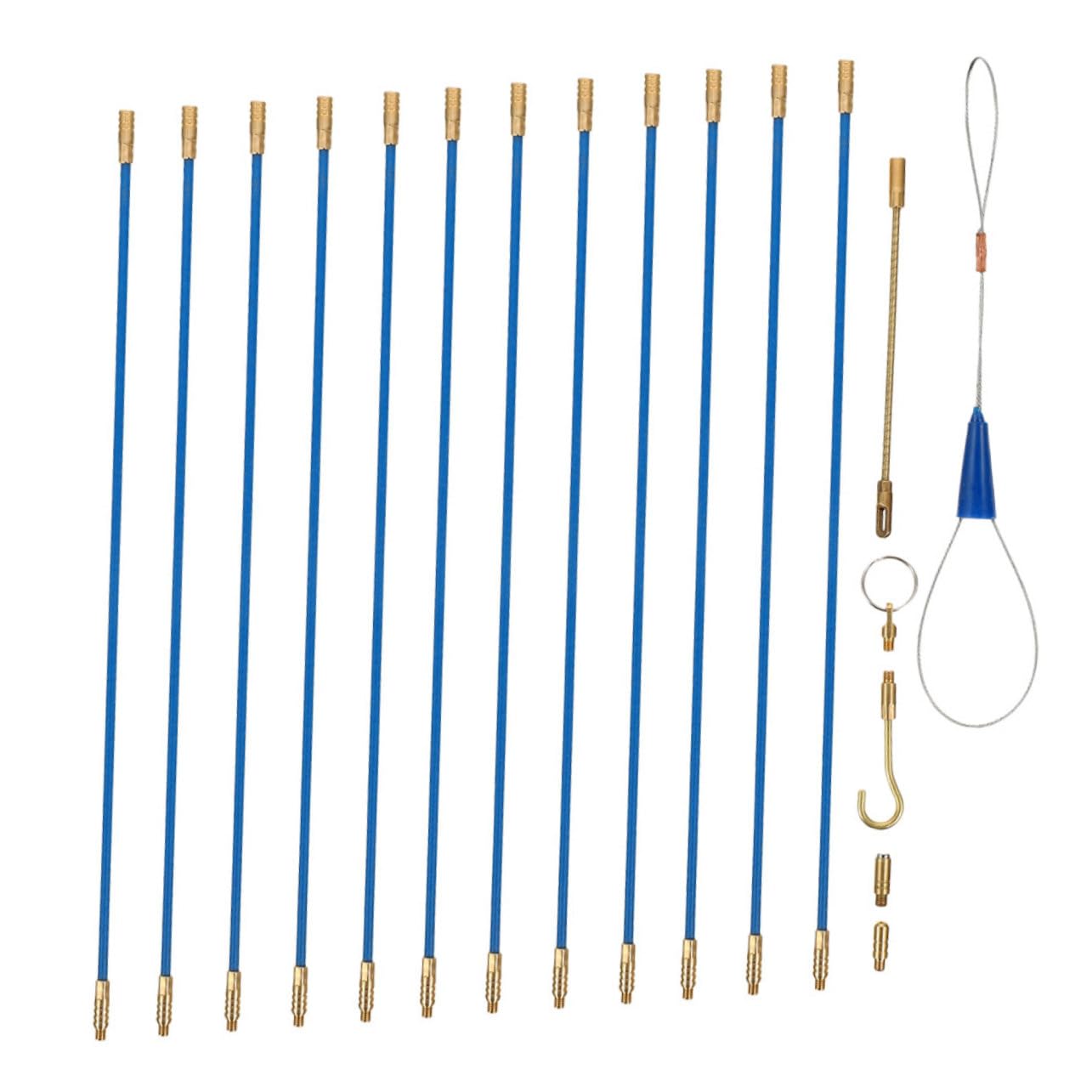 Hemobllo 2sätze Fiberglass Kabeldurchführung Lange Glasfaser Stangen Für Einfache Wanddurchführungen Zum Kabelziehen Wänden Decken Und Engen Räumen