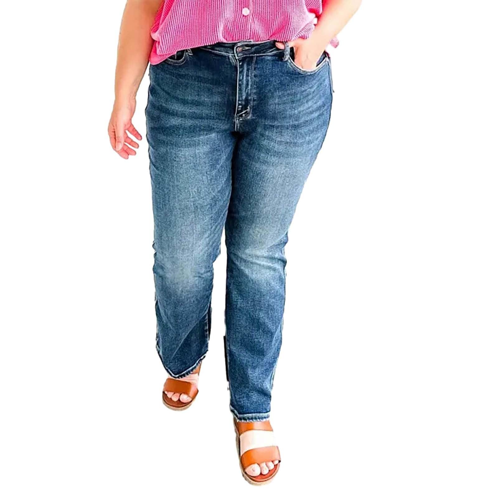Jeans da donna elasticizzati, look vintage, eleganti, vintage, pantaloni lunghi a zampa, leggeri, per il tempo libero, eleganti, morbidi, in tessuto, casual, da trekking, comodi pantaloni da jogging