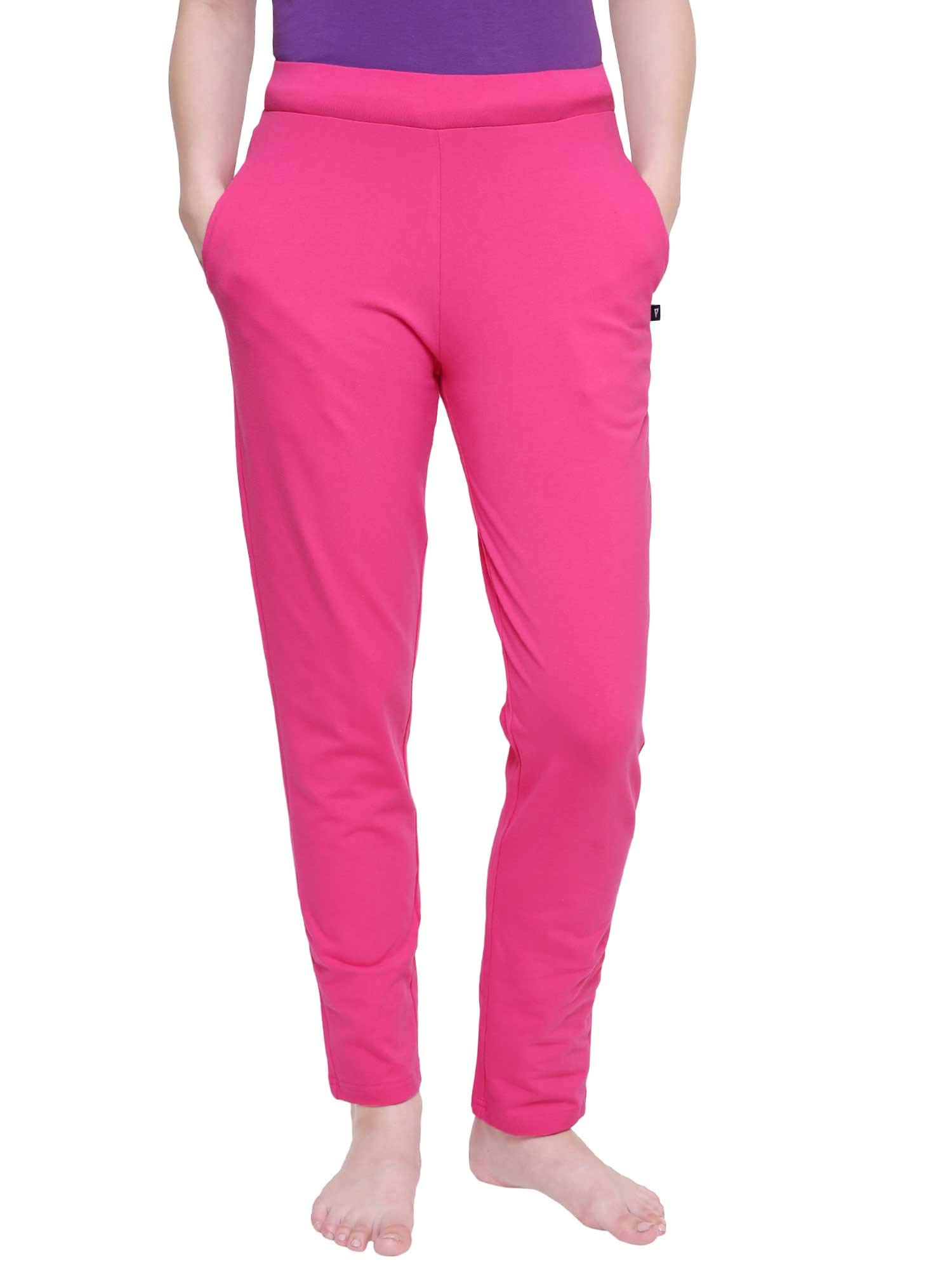 proteens Women's Solid Cotton Lower Fuchsia with Side Pockets-picture-38