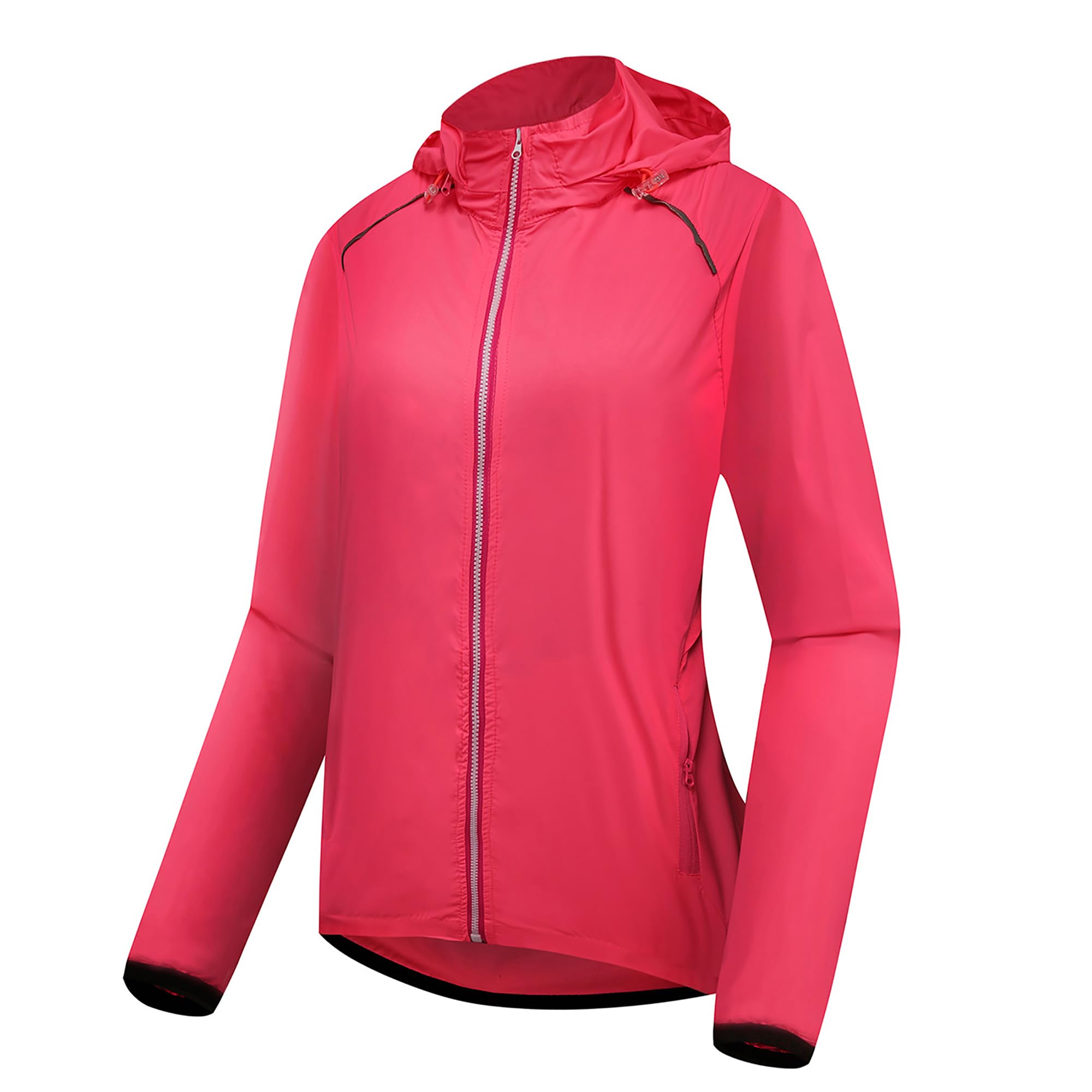 Chaqueta e Ciclismo Para Mujer, Cortavientos Reflectante Con Capucha, Transpirable Cortavientos Exteriores para Bicicleta, Para Senderismo, Correr Ciclismo Al Aire Libre
