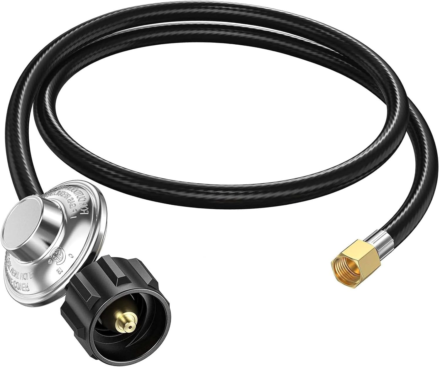 DOUTMOST 3 Feet Propane Regulator and Hose with QCC1 & 3/8" Female