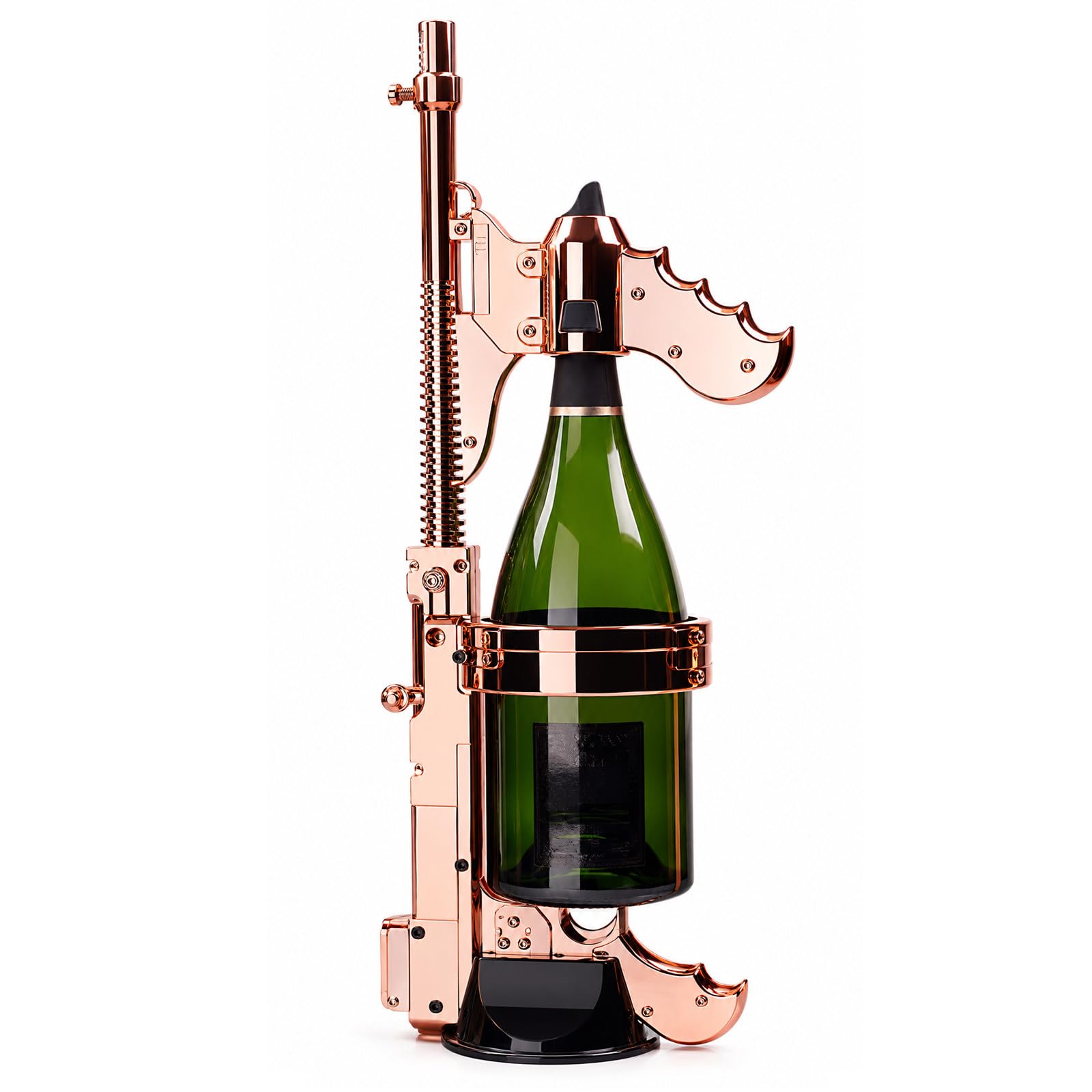 Tapón de vino multifuncional con eyector para botella de champán Rosegold | Juguete pulverizador de champán para cumpleaños, bodas, fiestas en piscina, ambiente navideño en bares