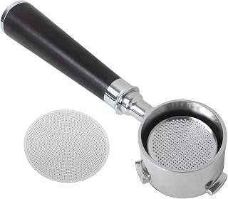 Homesweet 51mm Bottomless Portafilter Kit - 3 Ears, Fits for Wirsh Espresso Machine, Includes Puck Screen & Basket
