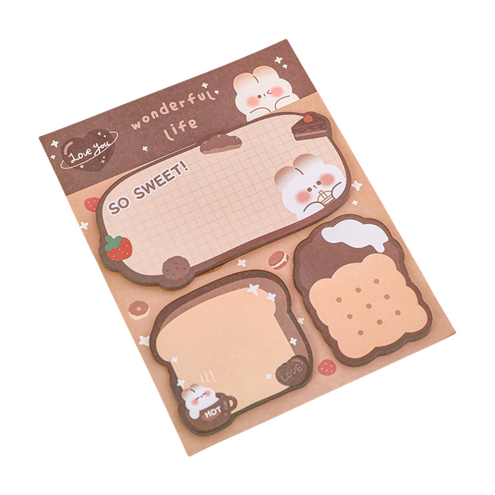 Buxuaaaa 60 Sheets Cartoon Animal Note Paper Sticky Notes Reminder on Notebook Planner Fridges Small Memo Pad Pocket Notepads Cartoon Sticky Notes