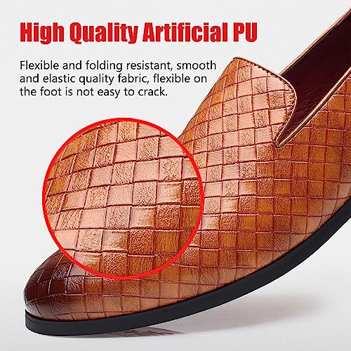 Men's Vegan Leather Smoking Loafers Slip-on Flat Casual Lightweight Driving Walking Shoes Business Dress Oxford Shoes4