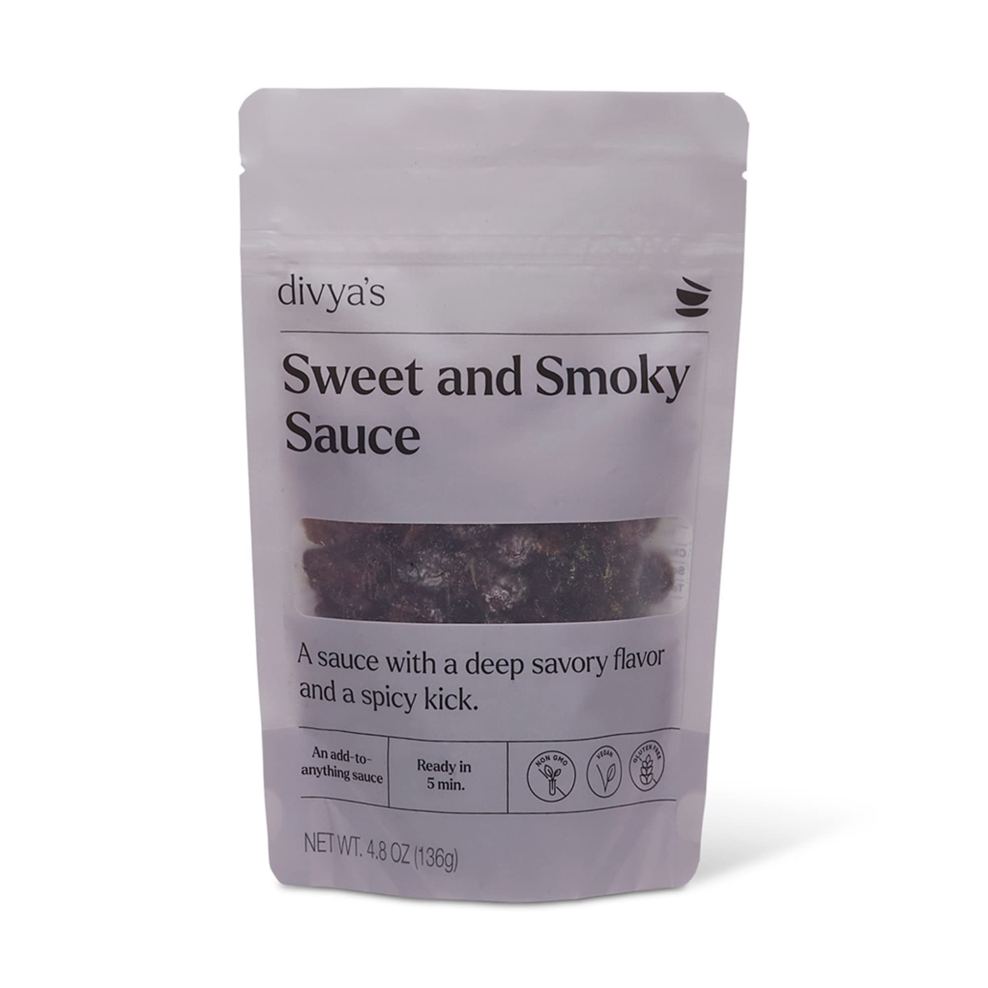 Divya's Sweet & Smoky Sauce Mix, Delicious & Robust Spicy-Sweet, BBQ Sauce Alternative, No Added Sugar, Vegan, Non-GMO, Gluten Free, Makes 1 Cup