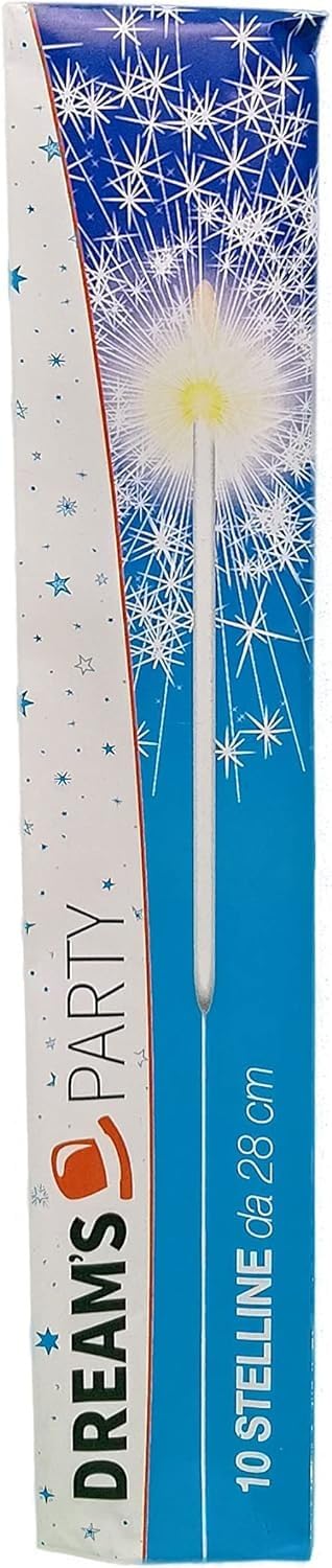 100 Pezzi - SCINTILLE 28cm - FONTANINE fontane per Feste Matrimoni, Compleanno, Capodanno Natale, Party di Ogni Genere - Bastoncino Stelle filanti Ideali Come Decoro addobbo Feste Esterne K1 / Cat.1