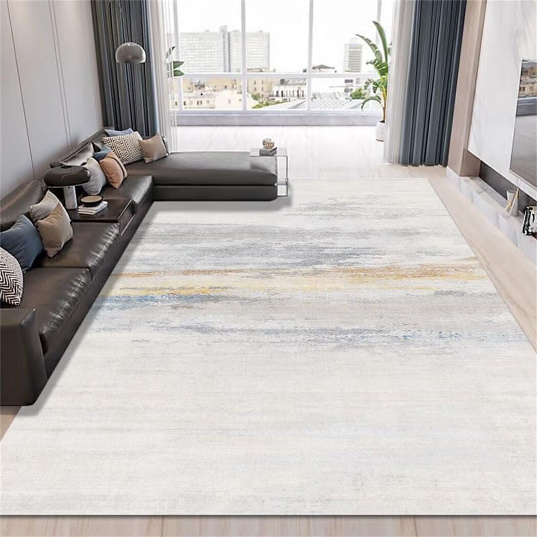 Tapis enfant gris 80x120cm abstrait et antidérapant pour chambre
