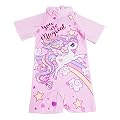 FancyDressWale Swimming Suit for Girls and Boys, Half Sleeves Swim wear Multicolor