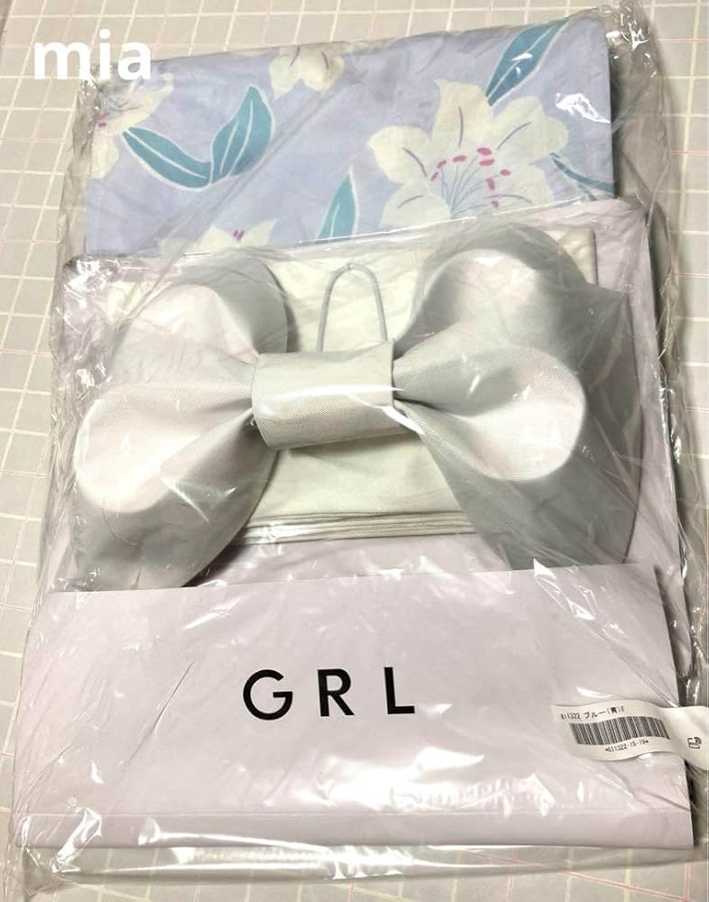 新品　GRL グレイル 浴衣2点セット　レディース　帯　下駄　着物 Amazon.co.jp: GRL グレイル 百合浴衣セット 2点セット