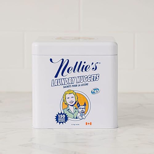 Miniatura 2 de Nellie's Nuggets de lavandería - 150 cargas - Cápsulas de lavandería biodegradables sin fragancia - Limpieza botánica - Potencia duradera - Elección