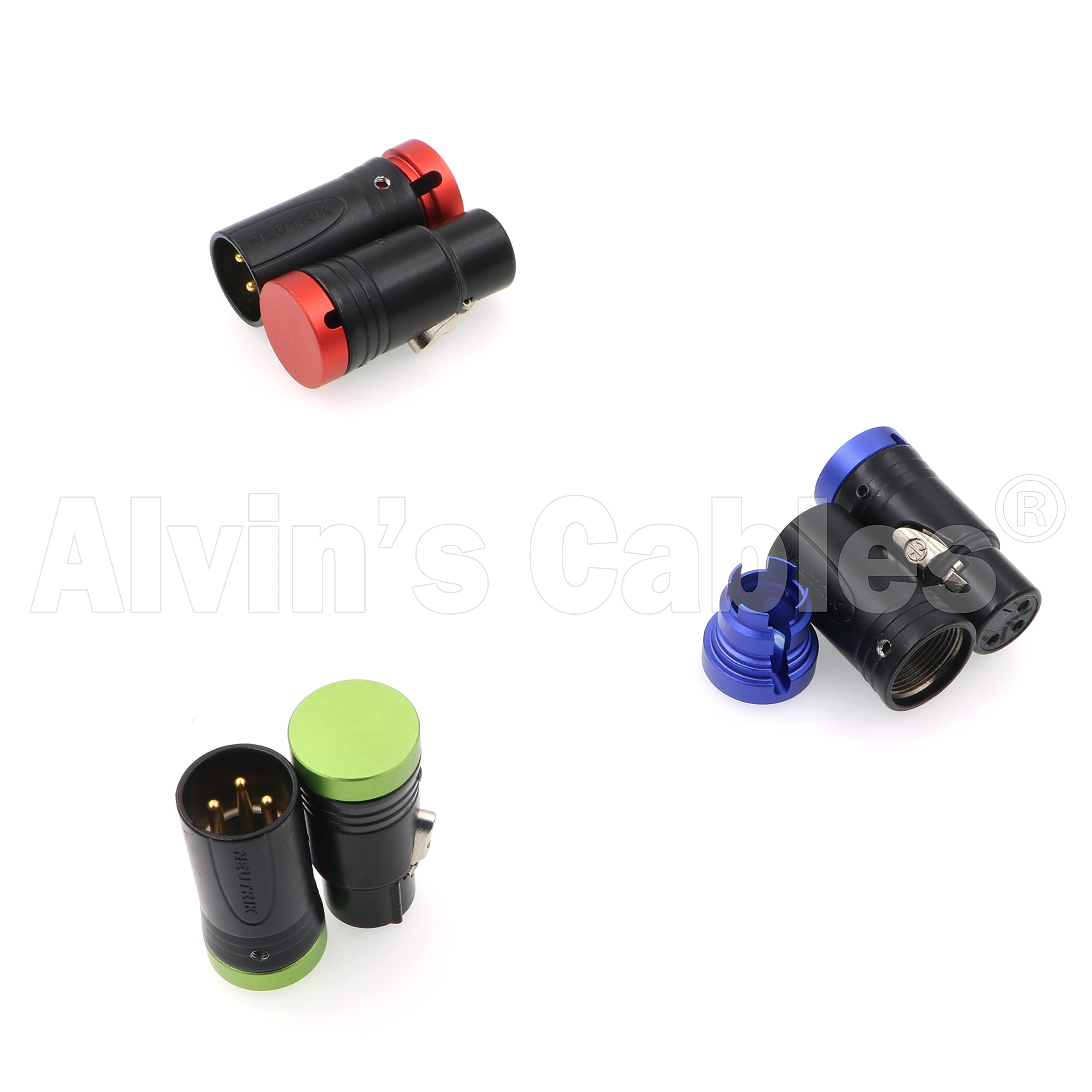 Low-Profile XLR 3 Pin Mannelijke Connector Originele Plug voor Audio Apparaten Alvin Cables Rood