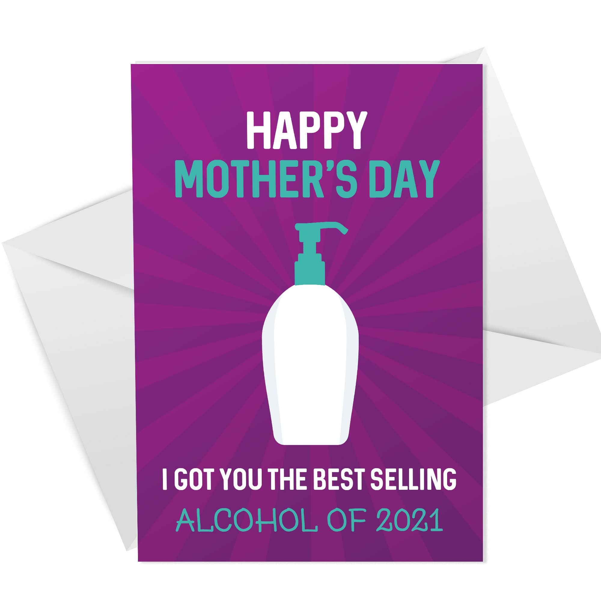 Funny Happy Mother's Day Card For Mum Joke Alcohol Lockdown 2021 Design