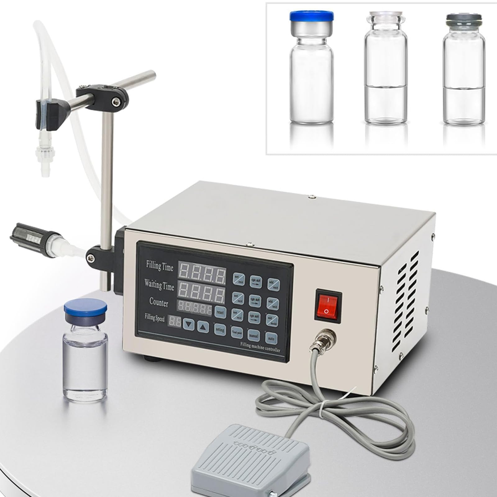 Automatyczna cyfrowa maszyna do napełniania butelek, wypełniacz 5-3500 ml do soku, wody, olejków eterycznych i perfumów, dokładne i wydajne dozowanie