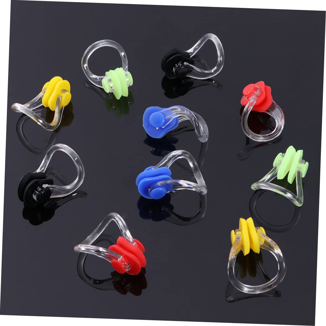 BESPORTBLE 60 Piezas De Natación De Silicona Clip De Nariz Tapones De Nariz para Nadar para Adultos De Nariz Reutilizable Tapones De Nariz De Agua Abrazadera De Protección De Nariz