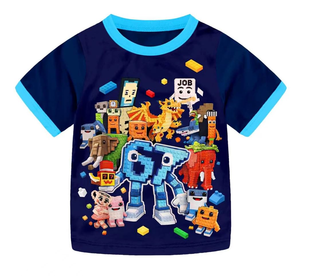 Pigiama da bambino con maglietta a maniche corte e pantaloncini, 2 pezzi, abbigliamento alla moda 67 Meme Steal a Brainrot 5-12 anni
