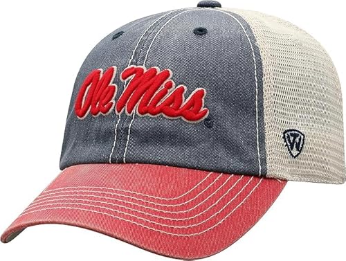 Ole Miss Collegiate Adjustable Hats (Adjustable Hat, Ole Miss Logo Mesh)