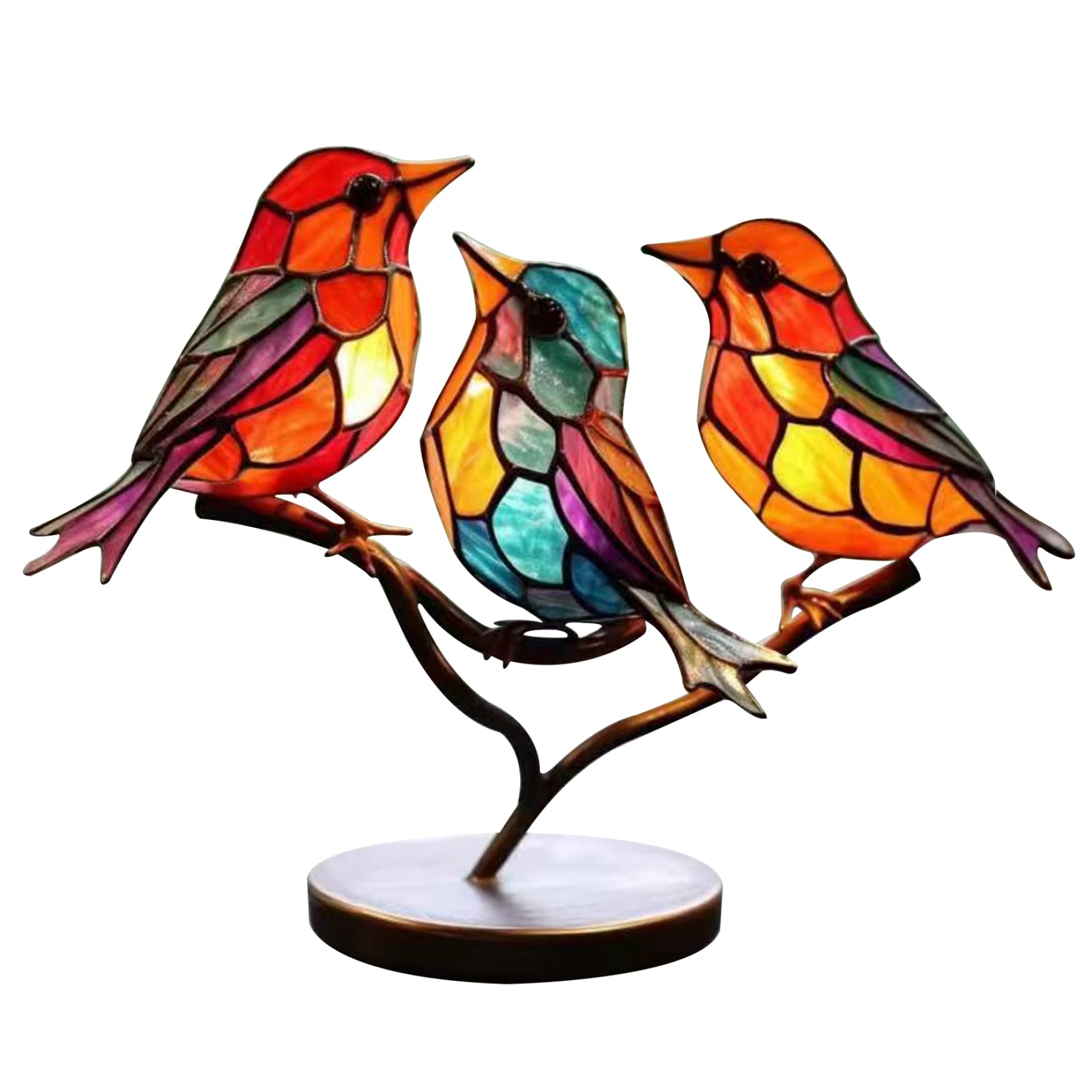 Adornos coloridos de aves acrílicas para dar vida a rincones aburridos y estancias apagadas