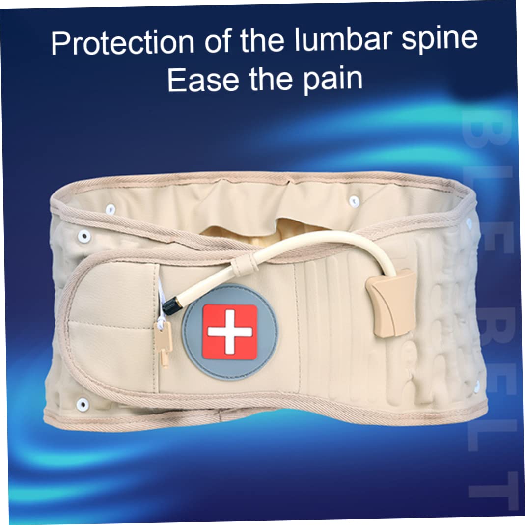 Cinturón de descompresión de espalda para cintura de 26 38-43 31 pulgadas soporte Lumbar cinturón de tracción Lumbar inflable espalda espinal de color caqui para hombres y mujeres