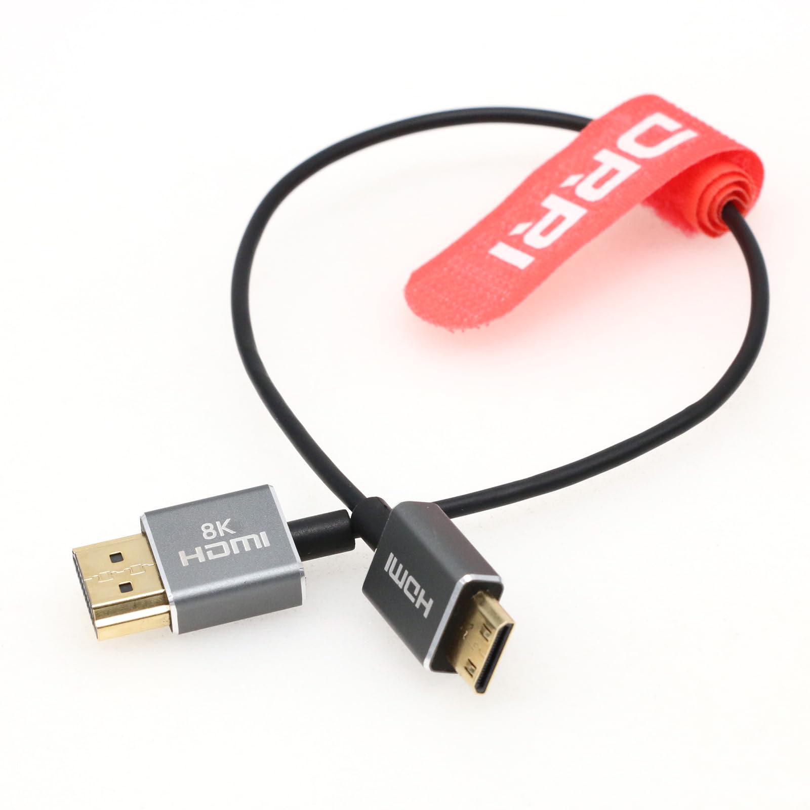 DRRI High-Speed 8K@60Hz 4K@120Hz Mini HDMI to Full HDMI 2.1 Thin Cable for Sony F55 A7S3 A74 Nikon Z5 Z6 Z7 BMPCC4k to Atomos Ninja Monitor - Image 2