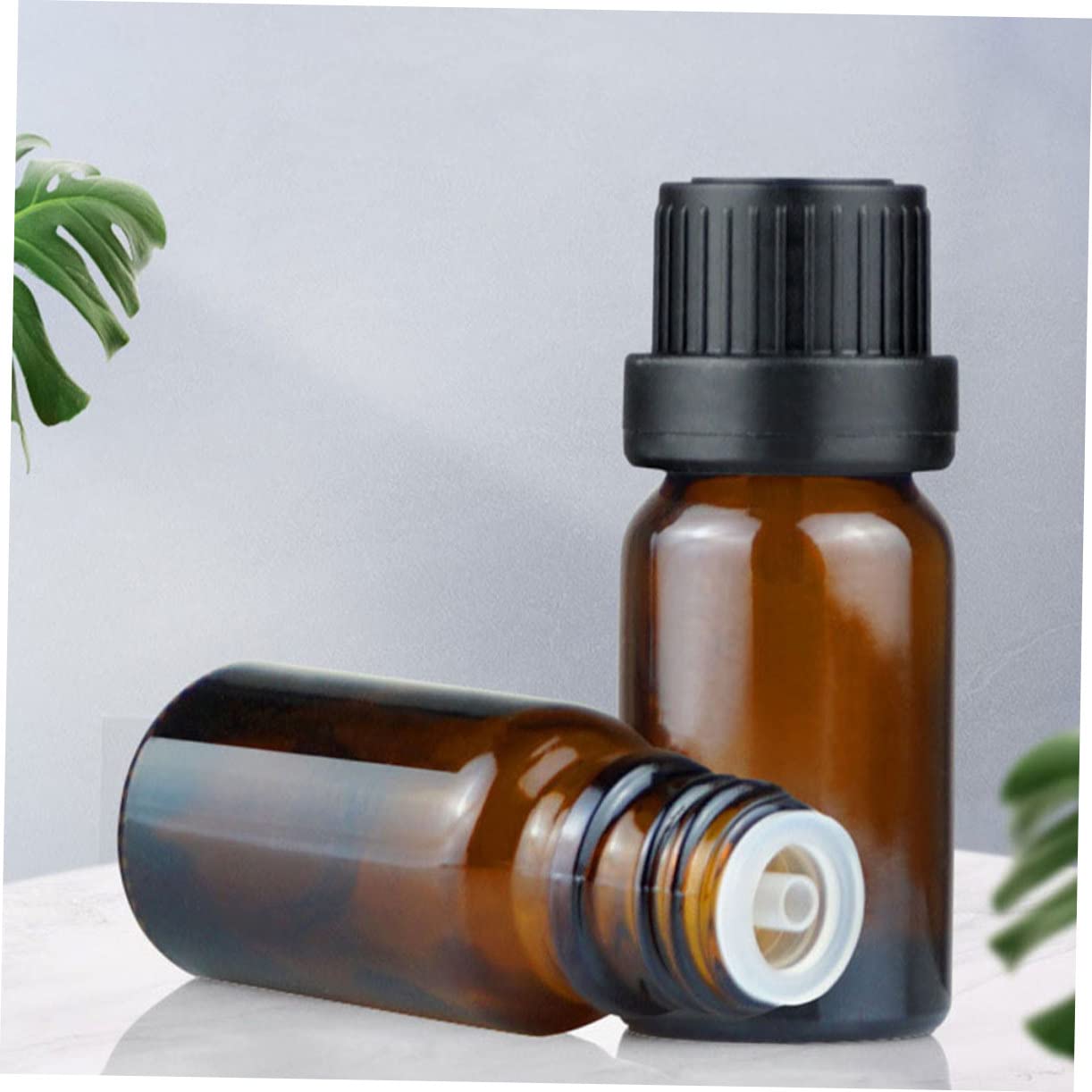 Homoyoyo 20stücke Glasflasche für Ätherisches Öl Braune Flasche Wiederverwendbar Probeflasche Dicht Verschlossen Einfach zu Verwenden für Unterwegs