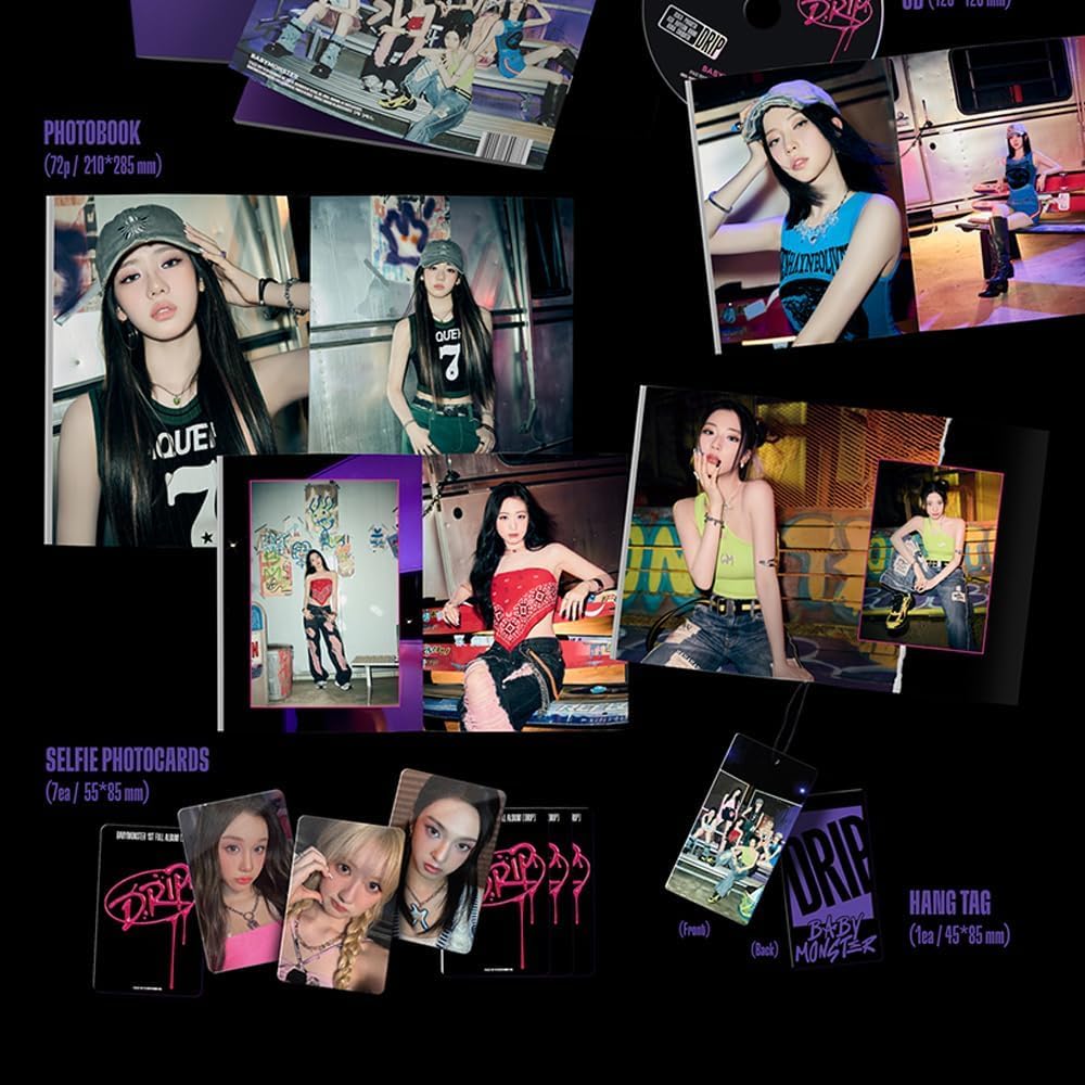 BabyMonster – 1er album complet [Goutte] (version standard) (fermeture éclair ver) + Extra photocards