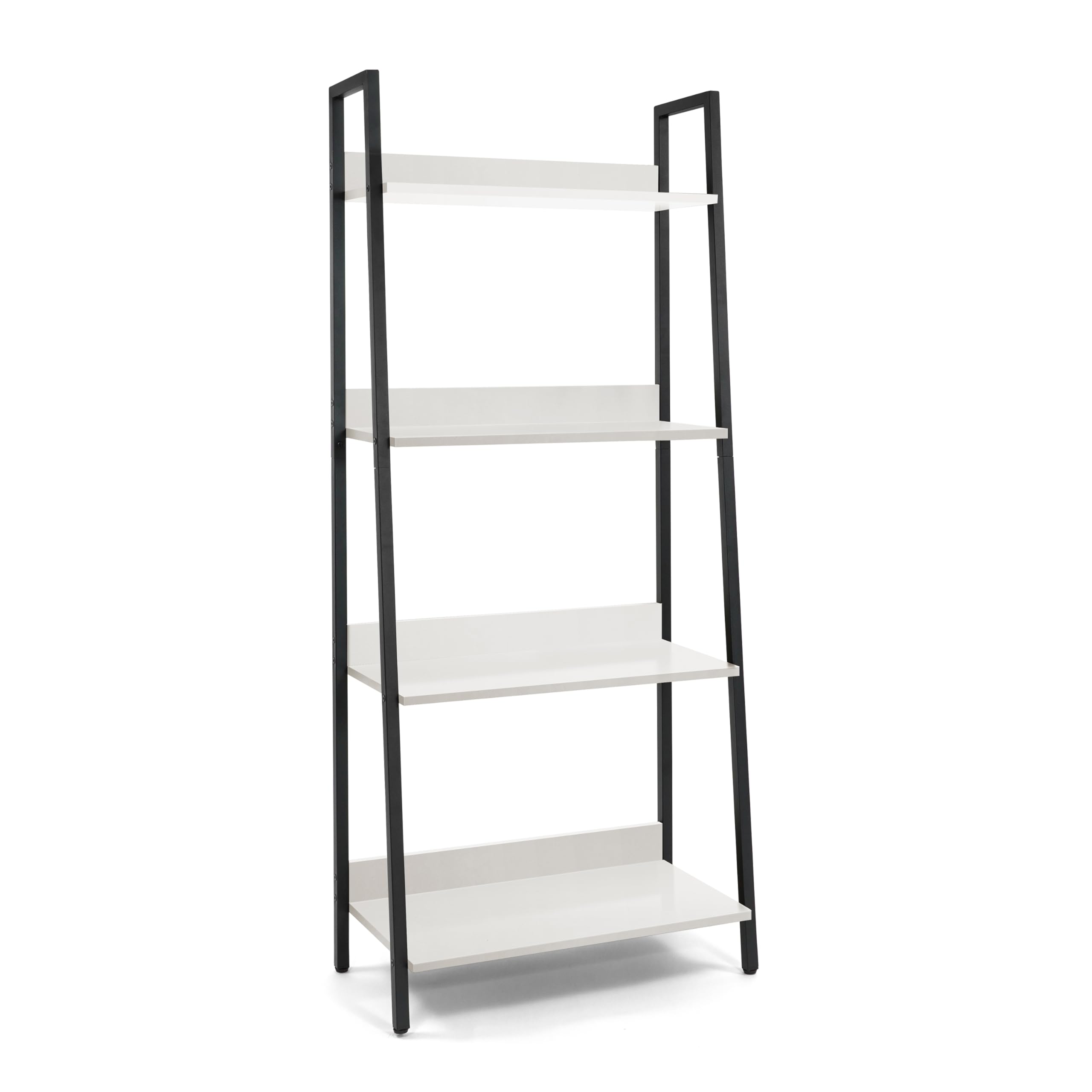 CAPHAUS 24 Inch Width 4-Tier Ladder Shelf, Free Standing Bookcase with Open Shelves, Storage Rack Organizer, Industrial Book Shelves for Living Room,