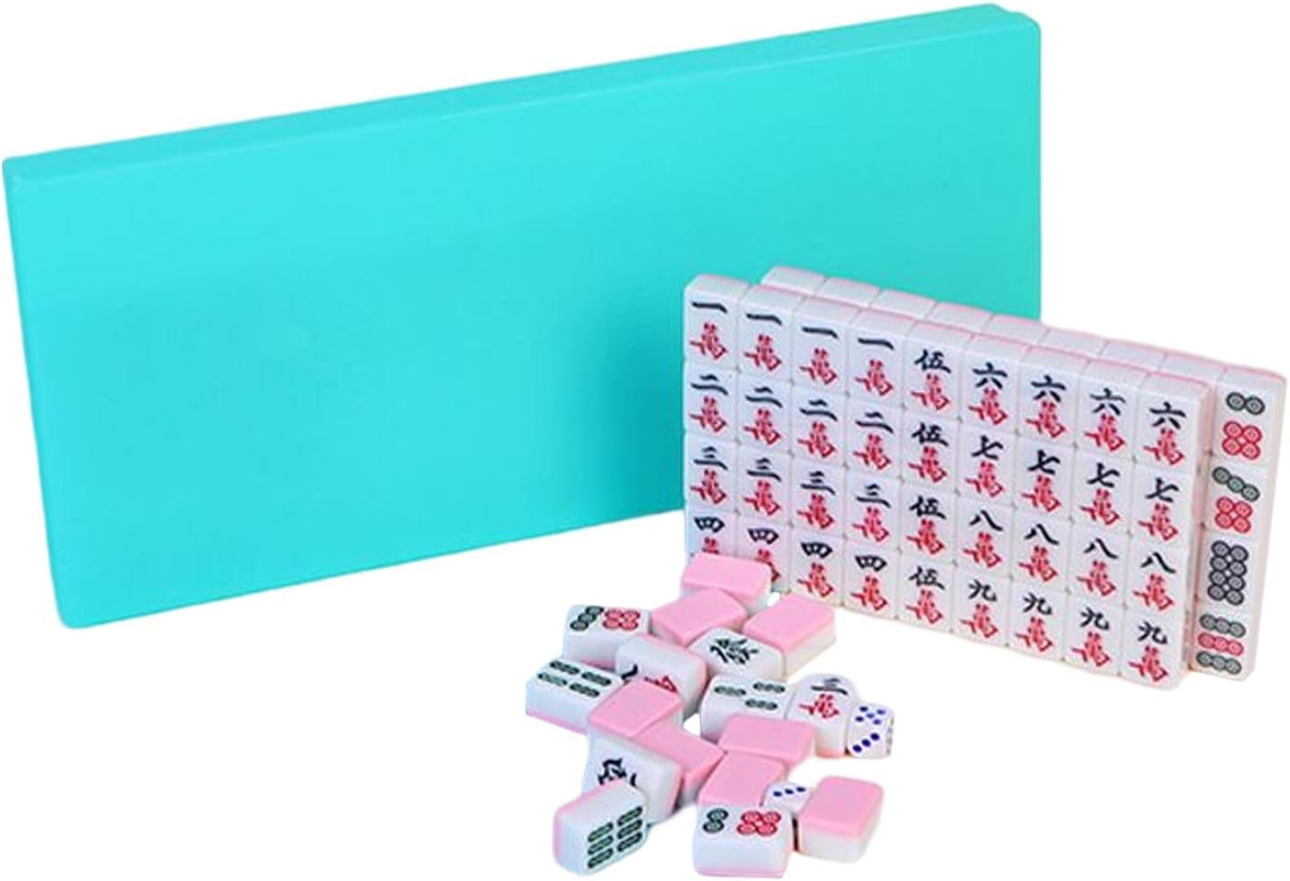 Enakshi (LABEL) Creations Mini mAh Jong Game Set with Carrying Case Board Game for Party PinkToys & Hobbies|Games| Games