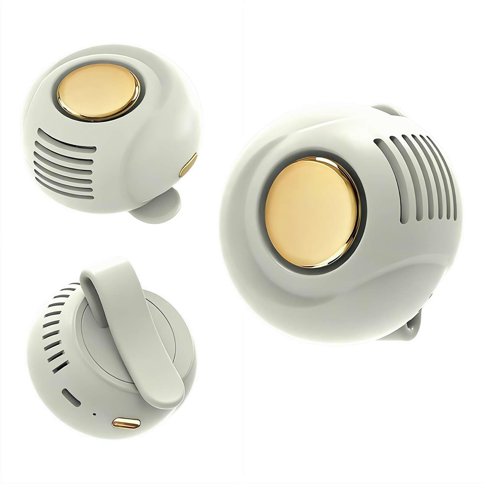 360° Rotatable Portable Mini Clip-on Fan, Small Fan Clip on for Shirt & Waist, 2026 New Adjustable 3-Speed Suspended Whirlwind Fans, Mini Bladeless Fan for Outdoor Travel Office Walking